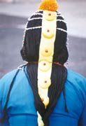 Tibetan women's head adornments of Qinghai